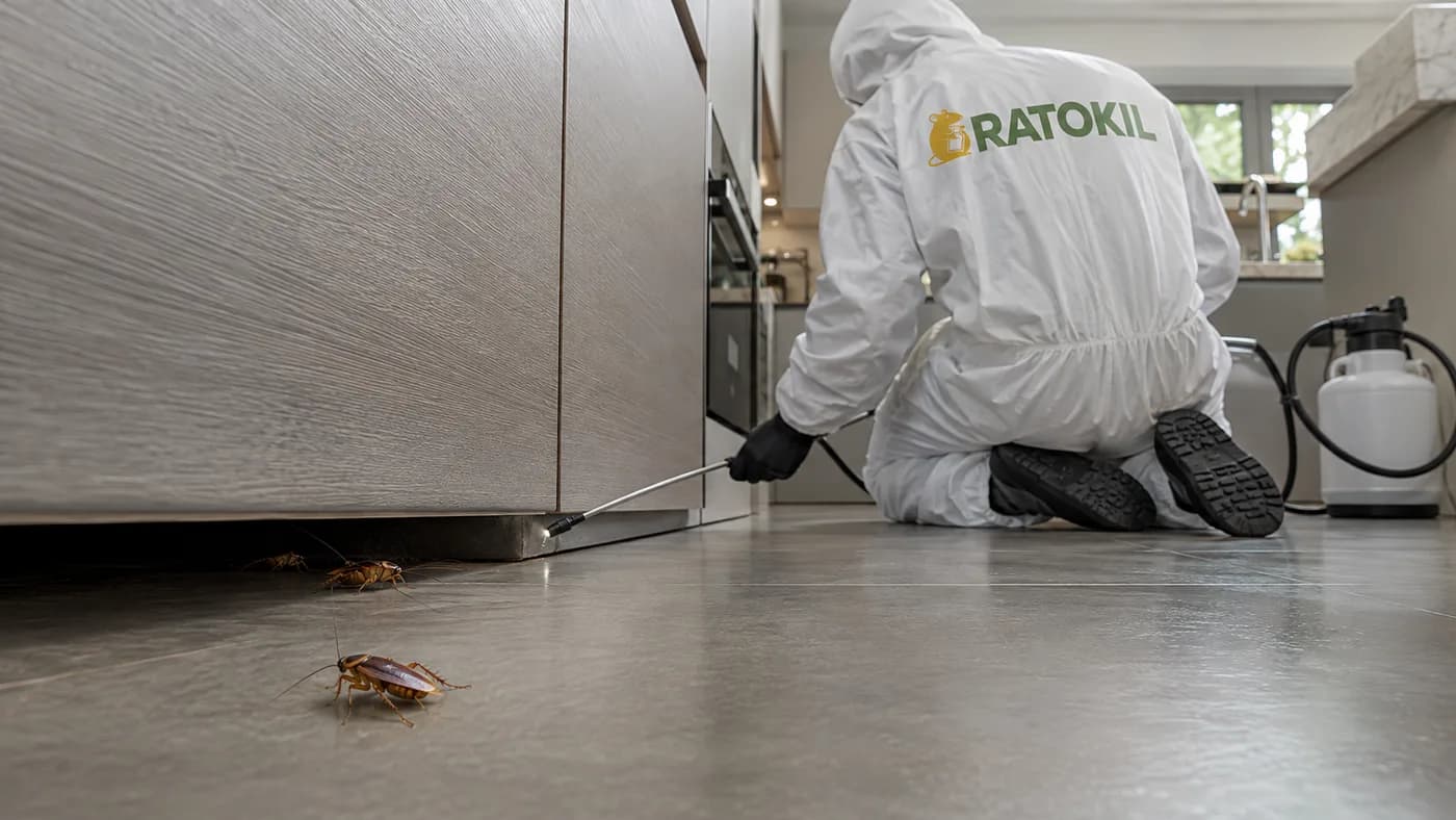 Technicien Ratokil protégeant un logement