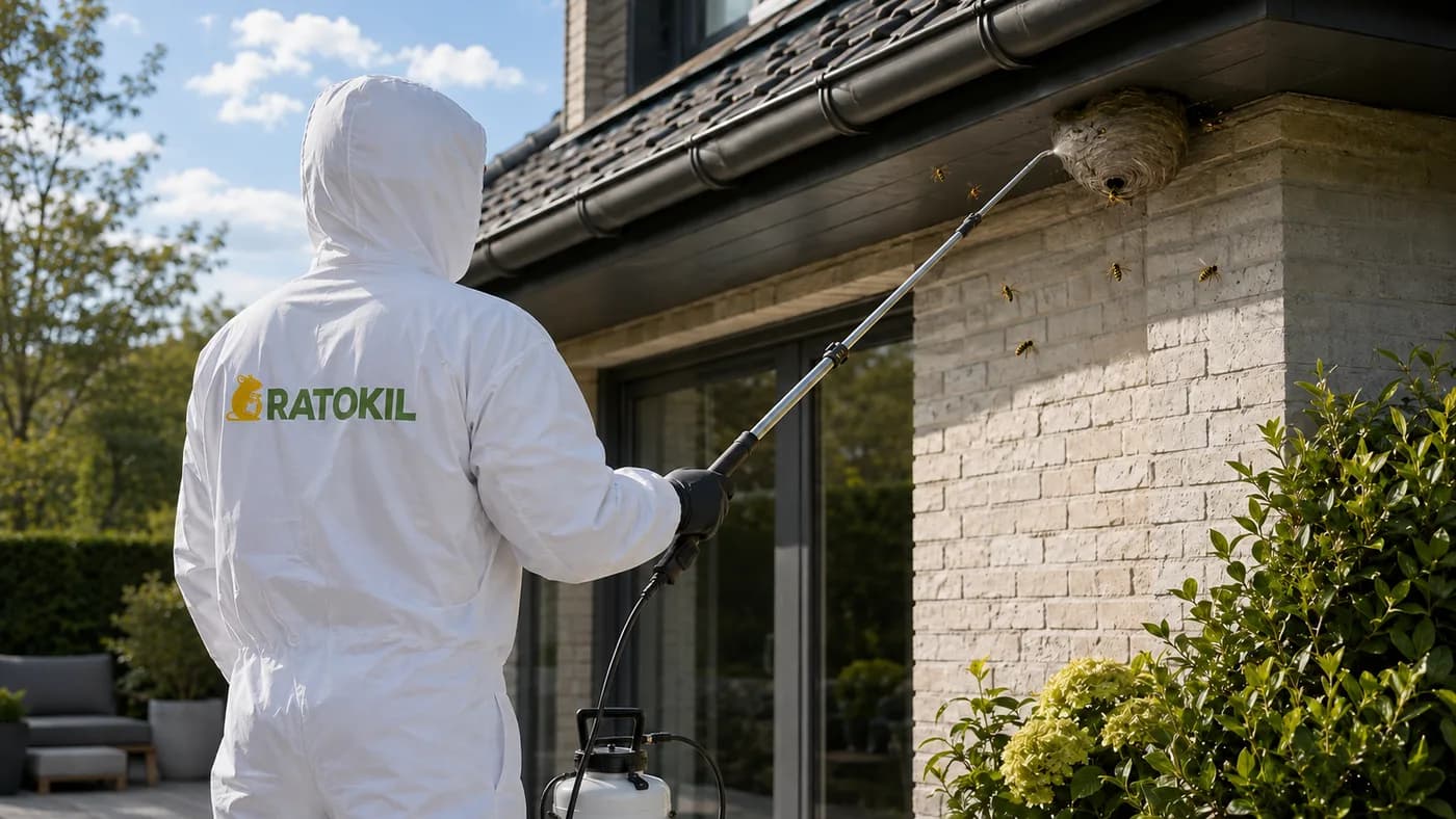 Technicien Ratokil protégeant un logement