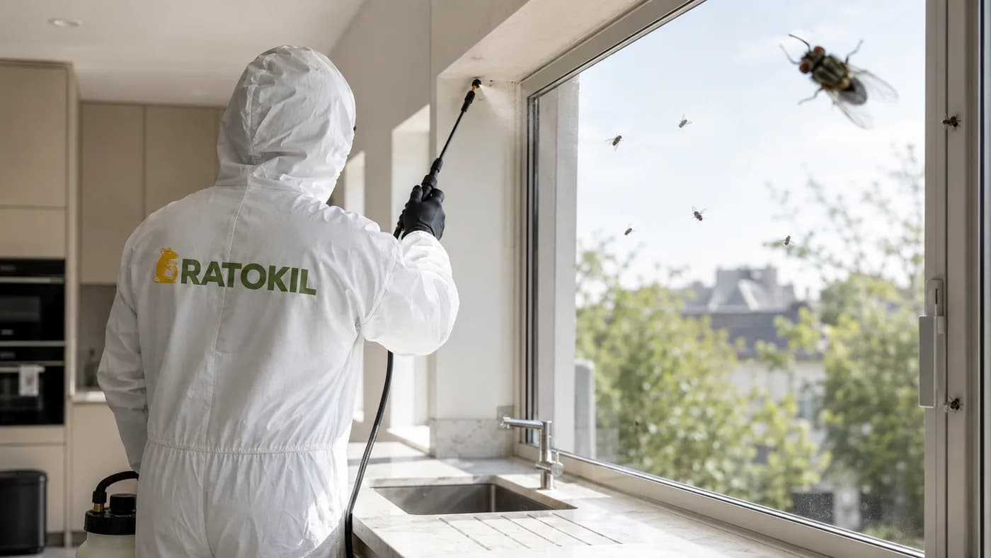 Technicien Ratokil protégeant un logement