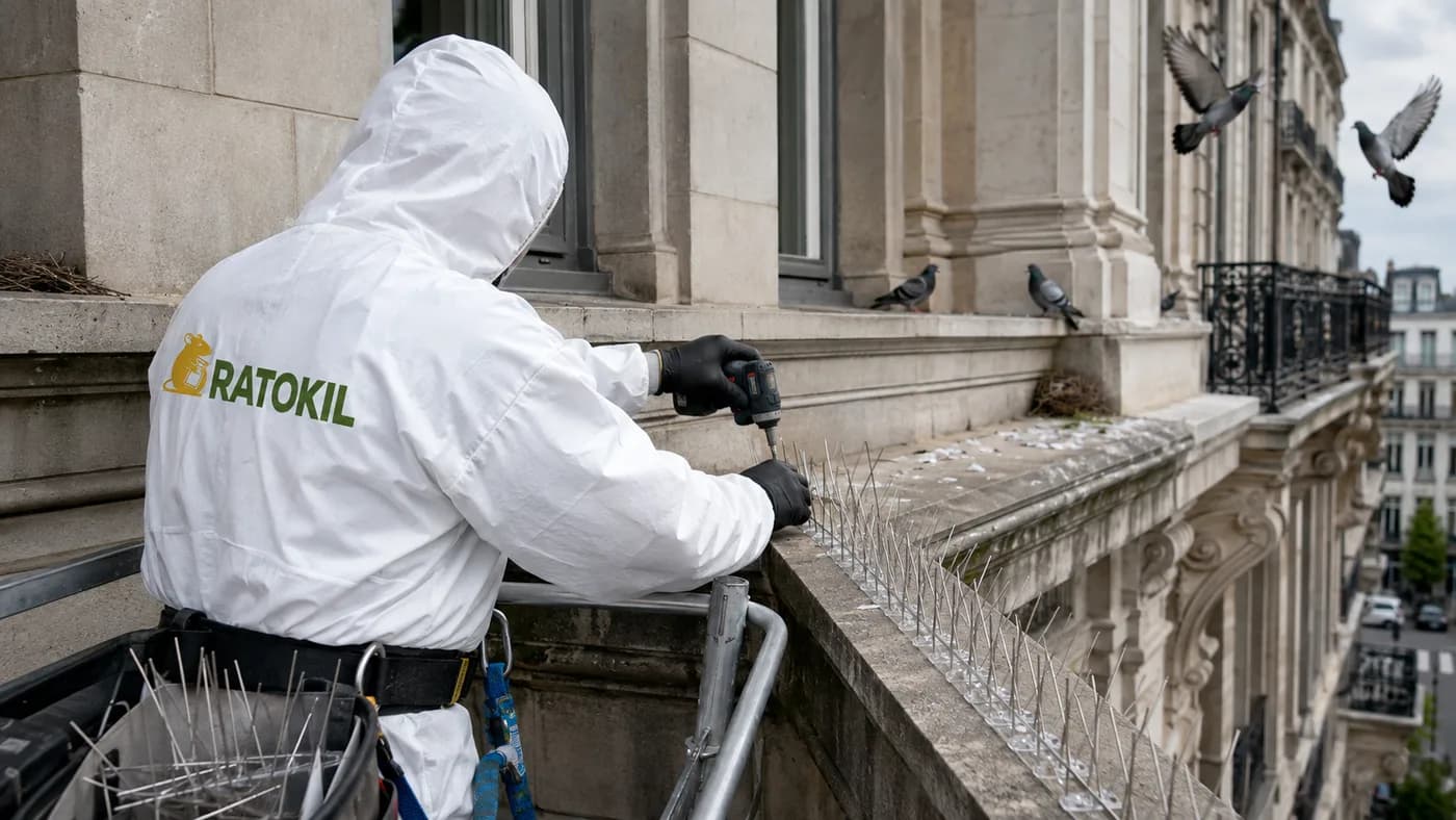 Technicien Ratokil protégeant un logement