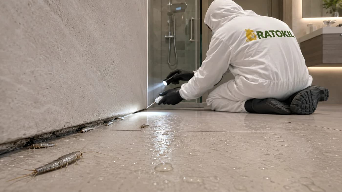 Technicien Ratokil protégeant un logement