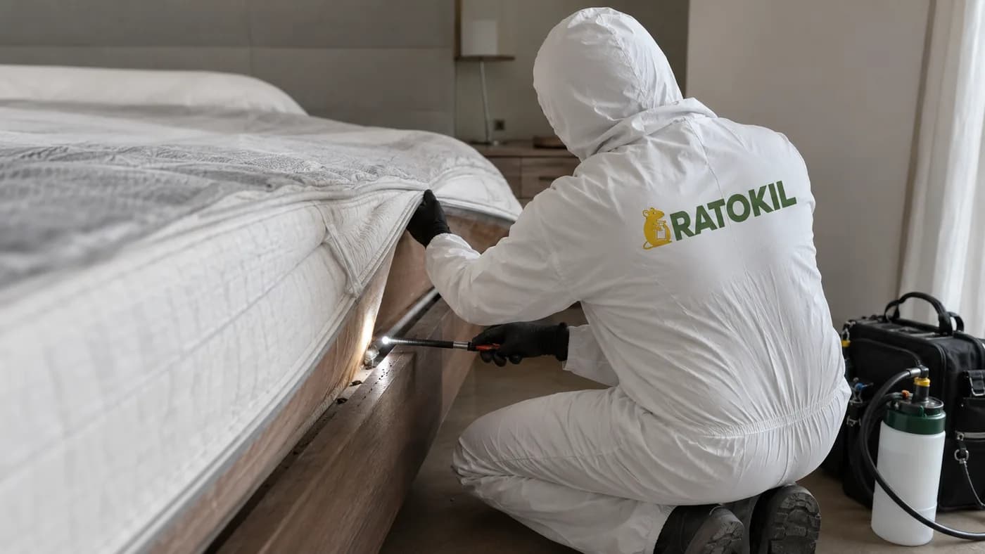 Technicien Ratokil protégeant un logement